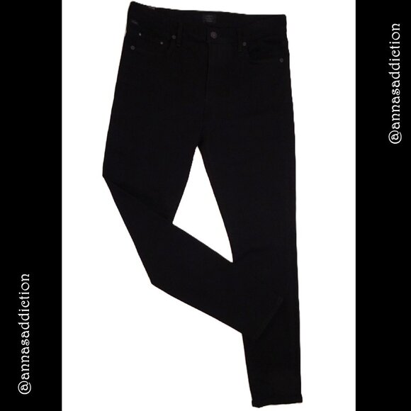 Citizens of Humanity Black Jeans 31 Rocket Mid Rise Skinny $198 Made in USA - Picture 1 of 12